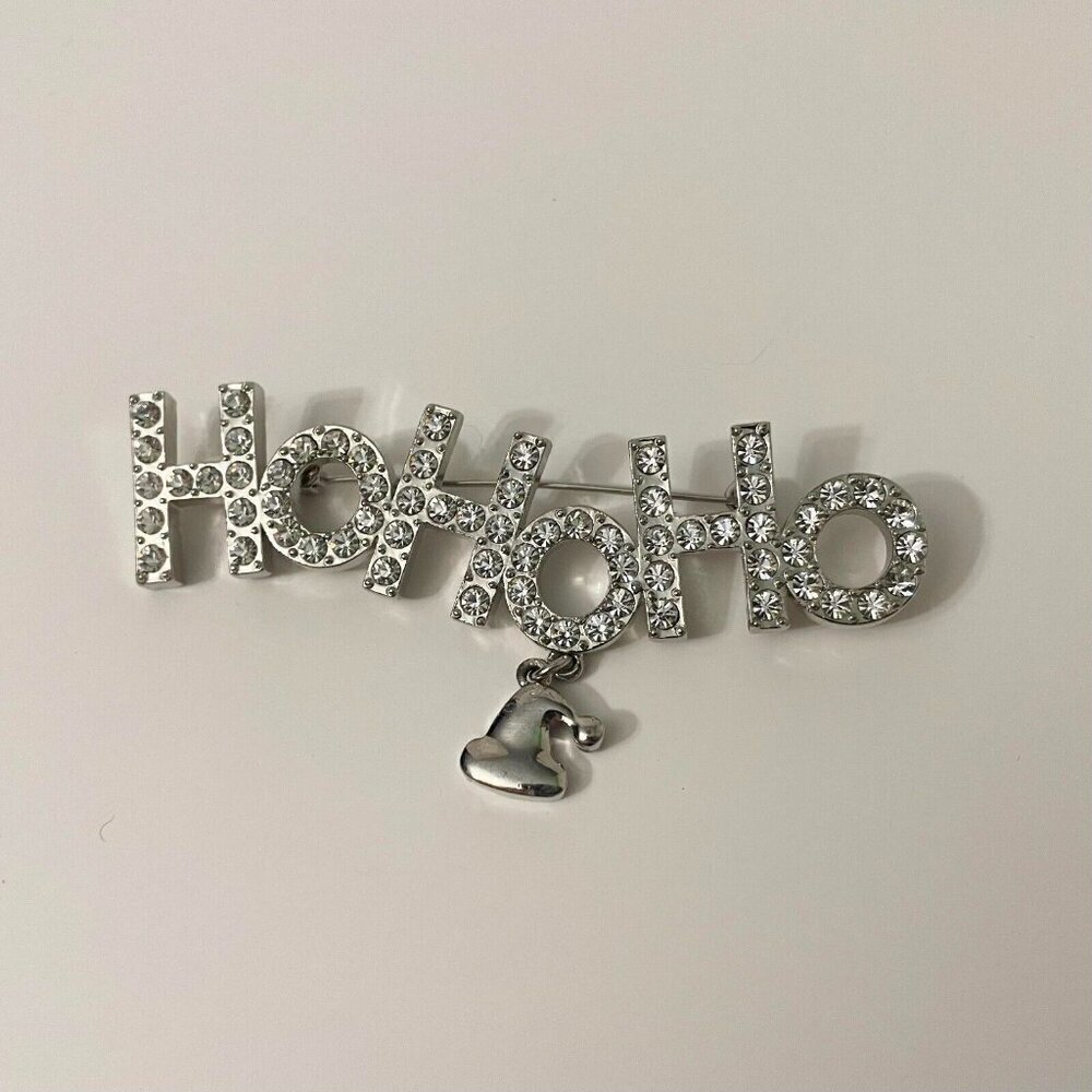 Ho Ho Ho Christmas Dangle Brooch